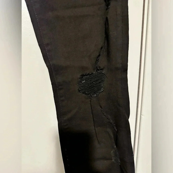 Bridge by Gly black distressed mid rise ankle skinny denim jeans size 29 - Picture 3 of 9